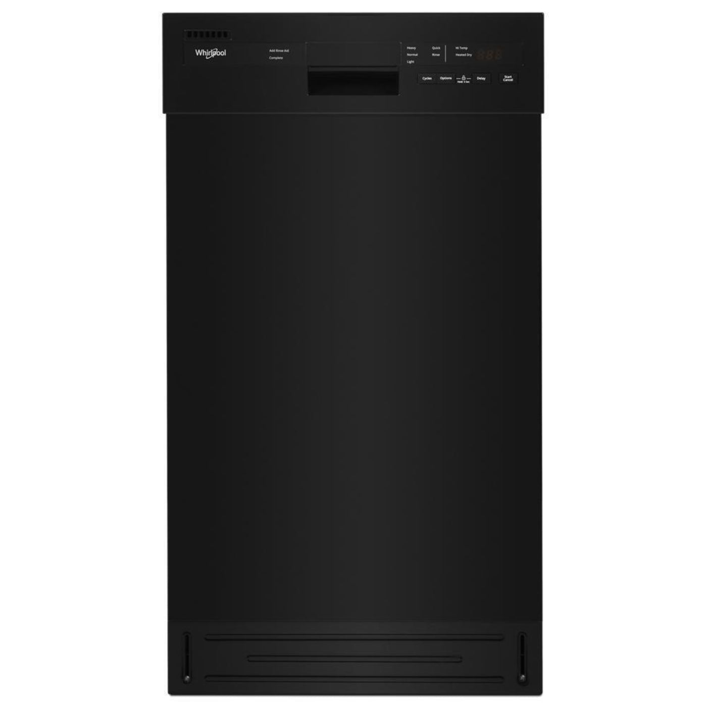 WHIRLPOOL Small-Space Compact Dishwasher with in Stainless Steel Tub Black - WDPS5118PB