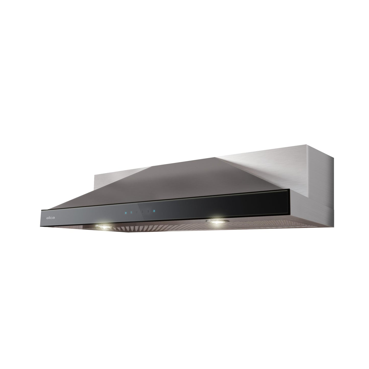 ELICA MODENA Undercabinet Range Hood 36" wide - 600CFM in Stainless Steel On Black - EMD536S3