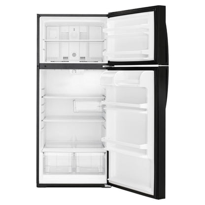 WHIRLPOOL 28-inch Wide Top Freezer Refrigerator - 14 cu. ft. Black - WRT314TFDB