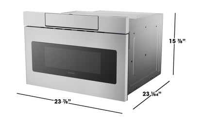 SHARP 24 in. 1.2 cu. ft. 950W Sharp in Stainless Steel Microwave Drawer Oven - SMD2470ASY