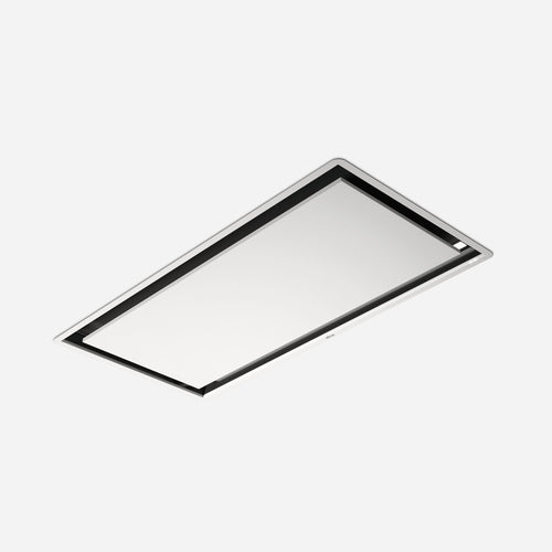 ELICA ILLUSION Ceiling Range Hood 40" wide - 600CFM in Stainless Steel On White - EIL640WH