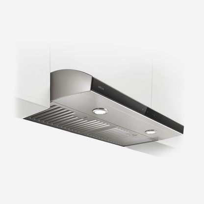 ELICA ARIA Undercabinet Range Hood 36" wide - 400CFM in Stainless Steel On Black - EAI436SS