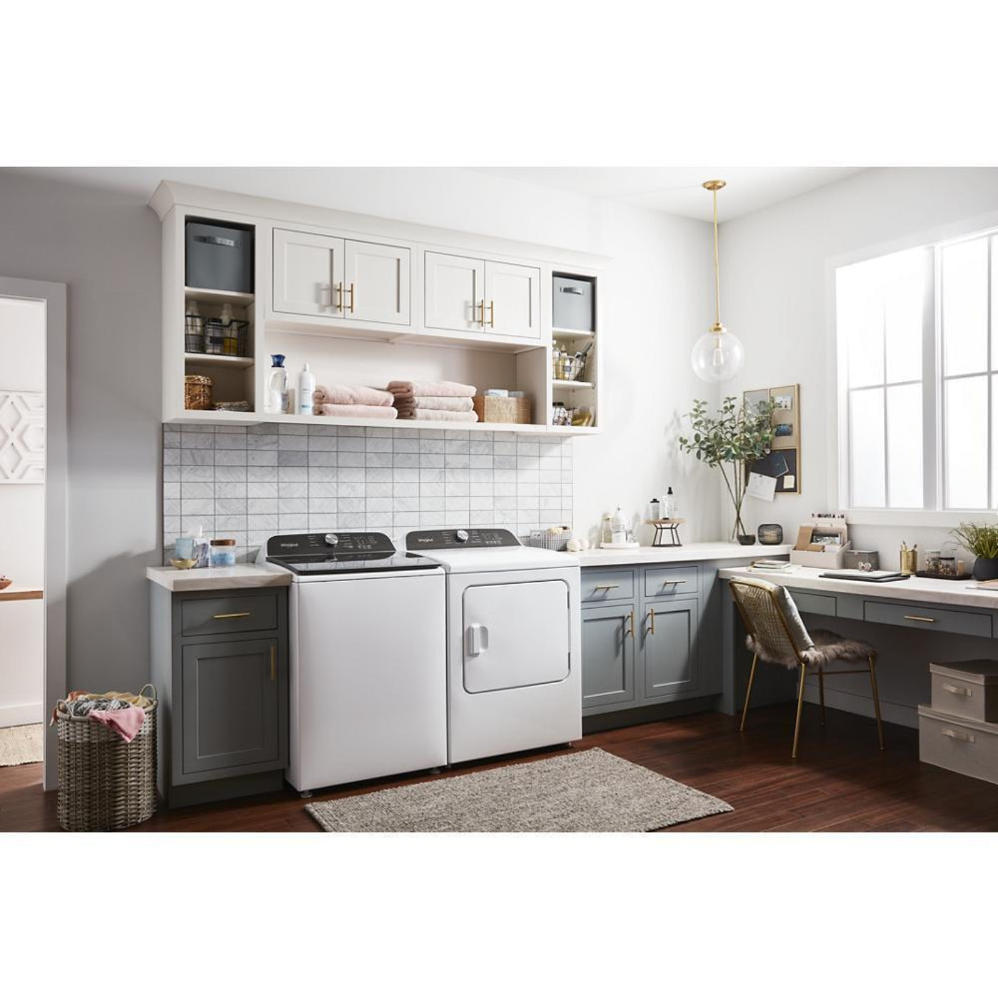 WHIRLPOOL 7.0 Cu. Ft. Long Vent Gas Moisture Sensing Dryer White - WGD500RLW