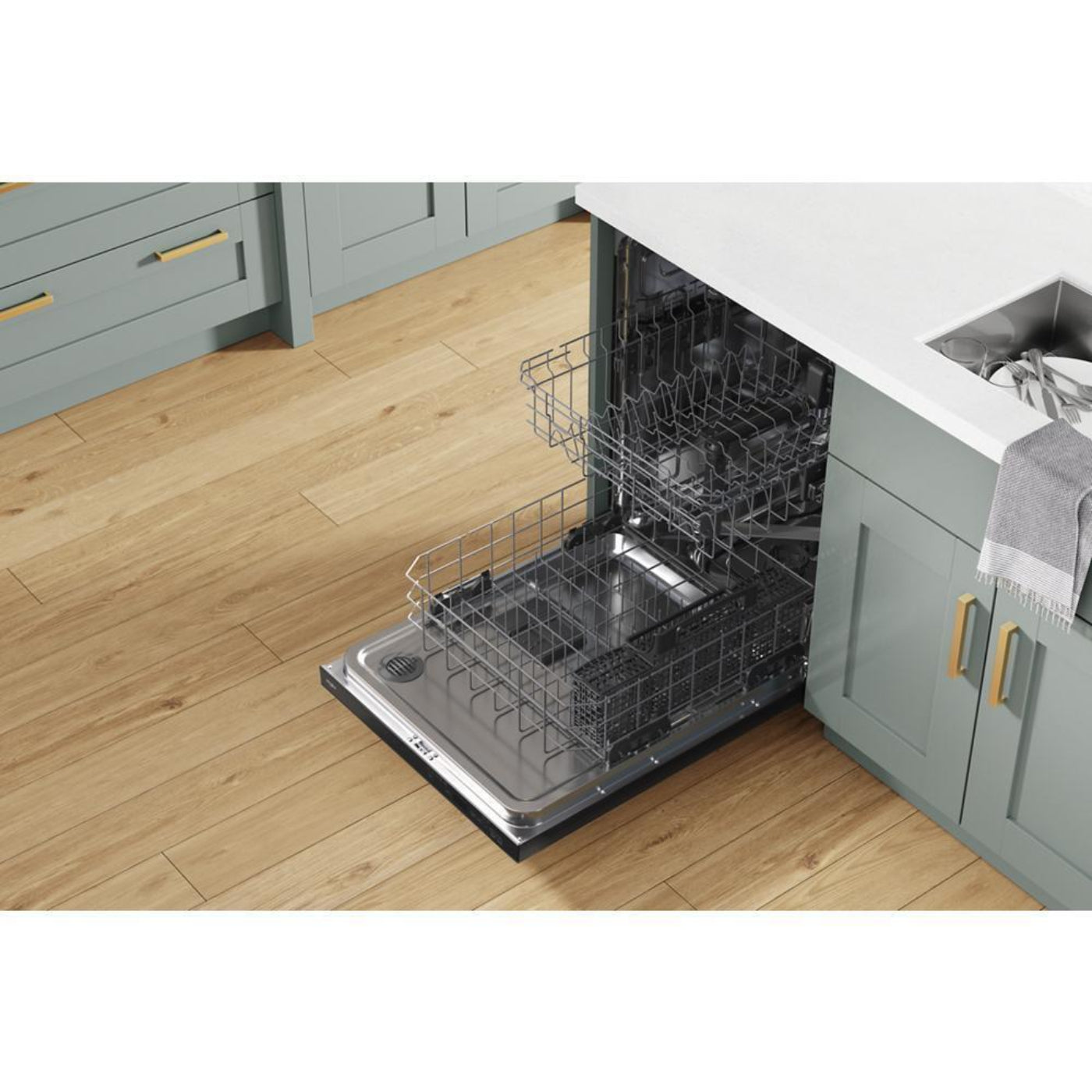 WHIRLPOOL Large Capacity Dishwasher with Tall Top Rack Black - WDT740SALB