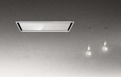 ELICA HILIGHT Ceiling Range Hood 40" wide - 600CFM in Stainless Steel On White - EHL640WH