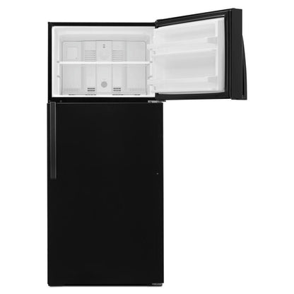 WHIRLPOOL 28-inch Wide Top Freezer Refrigerator - 14 cu. ft. Black - WRT314TFDB
