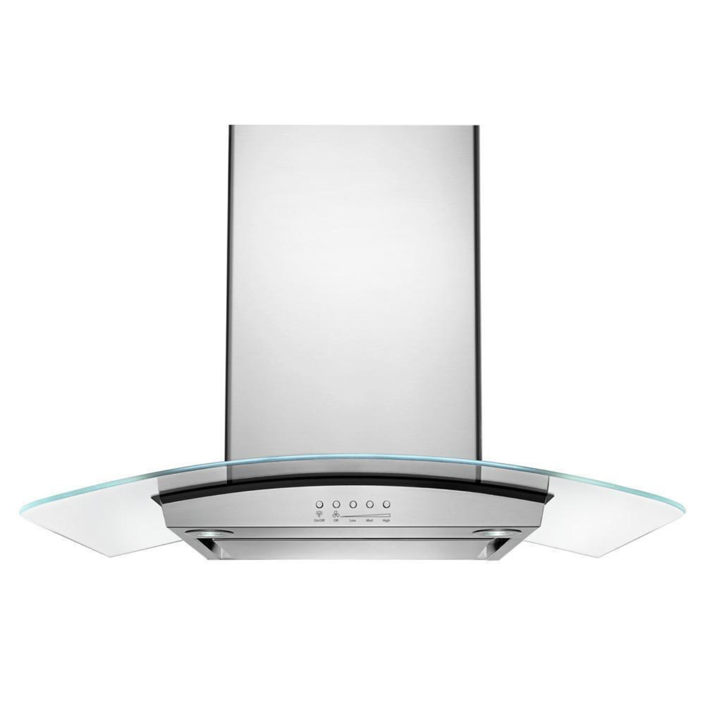 WHIRLPOOL 30" Modern Glass Wall Mount Range Hood in Stainless Steel - WVW75UC0DS