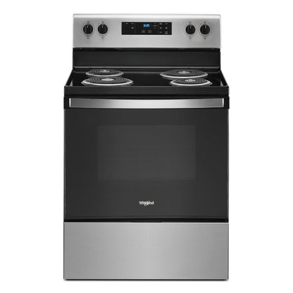 WHIRLPOOL 4.8 cu. ft. Electric Range with Keep Warm setting in Stainless Steel - WFC150M0JS