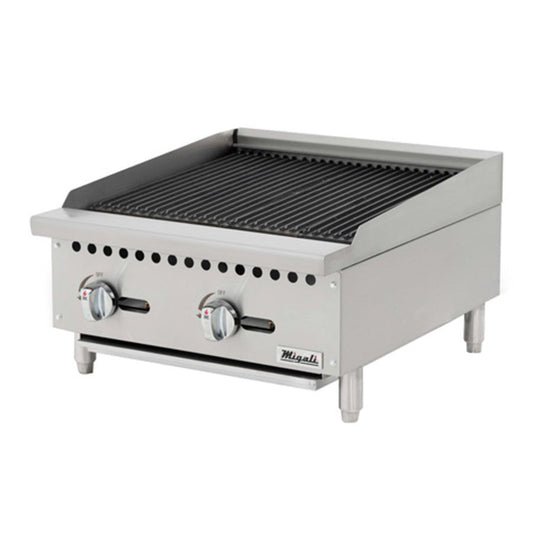 Migali  24" Gas Countertop Radiant Charbroiler 70,000 BTU - C-RB24