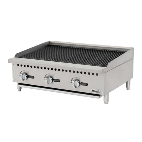 Migali " Gas Countertop Radiant Charbroiler 105,000 BTU - C-RB36