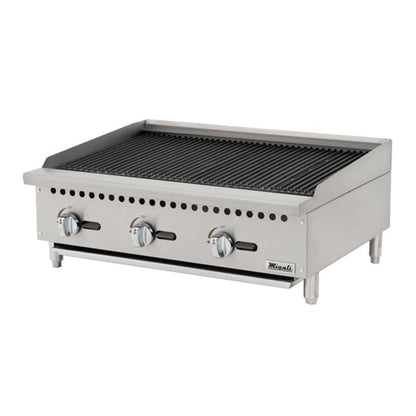 Migali " Gas Countertop Radiant Charbroiler 105,000 BTU - C-RB36