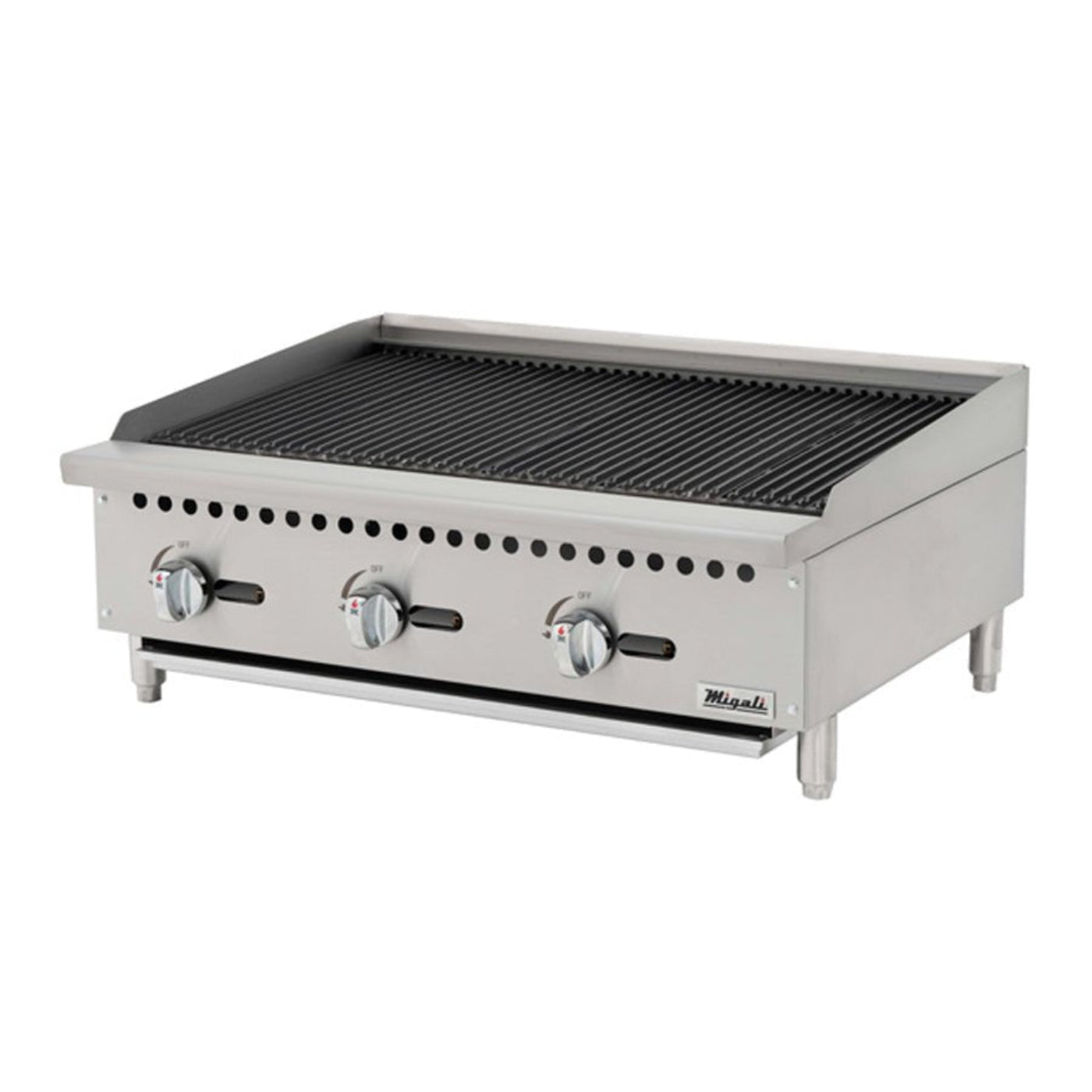 Migali " Gas Countertop Radiant Charbroiler 105,000 BTU - C-RB36