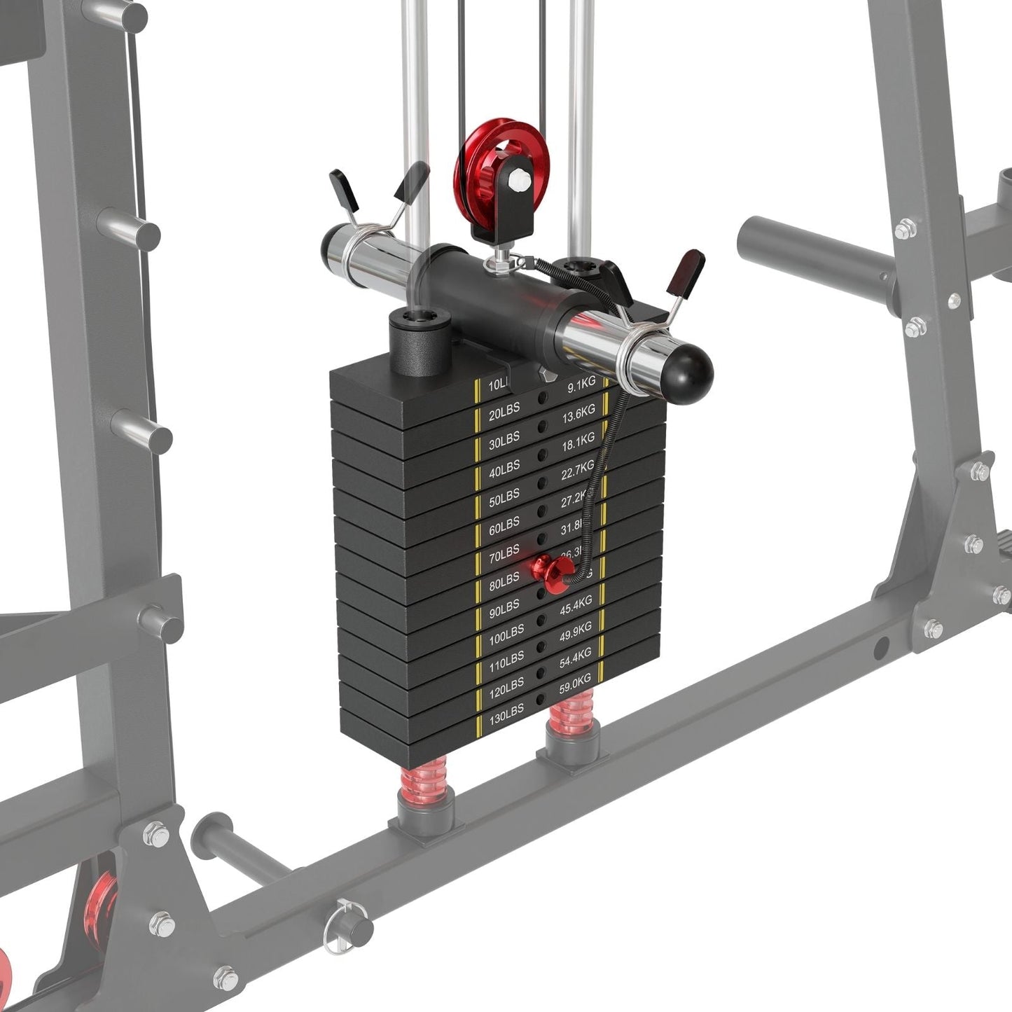 Mikolo Fitness M4-2.0 Elite All-In-One Workout Smith Gym Machine with Dual Weight Stacks  - DM-M8-WS