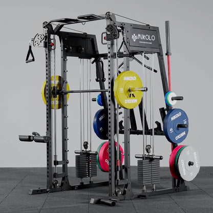 Mikolo Fitness All-in-one Smith Machine with Weight Stack - DM-M9WS
