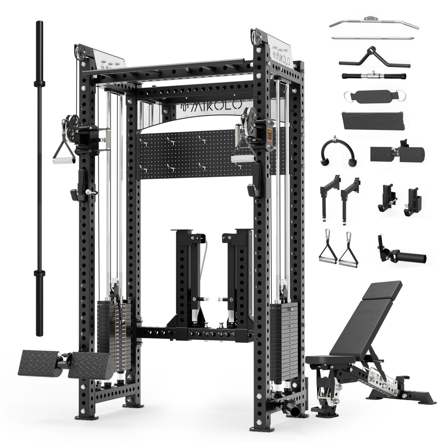Mikolo Fitness ANUBIS 2.0 Elite Essential Package - DM-HR02-2-B-HP-OBB