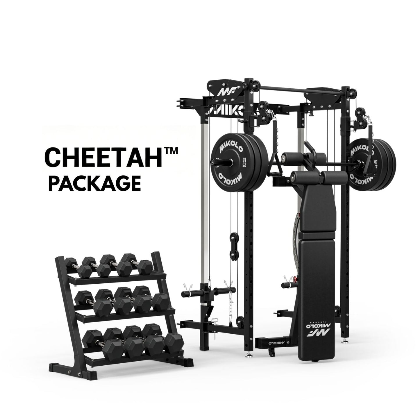 Mikolo Fitness CHEETAH Home Gym Pack - HP-WR00-DS01-350-RRB
