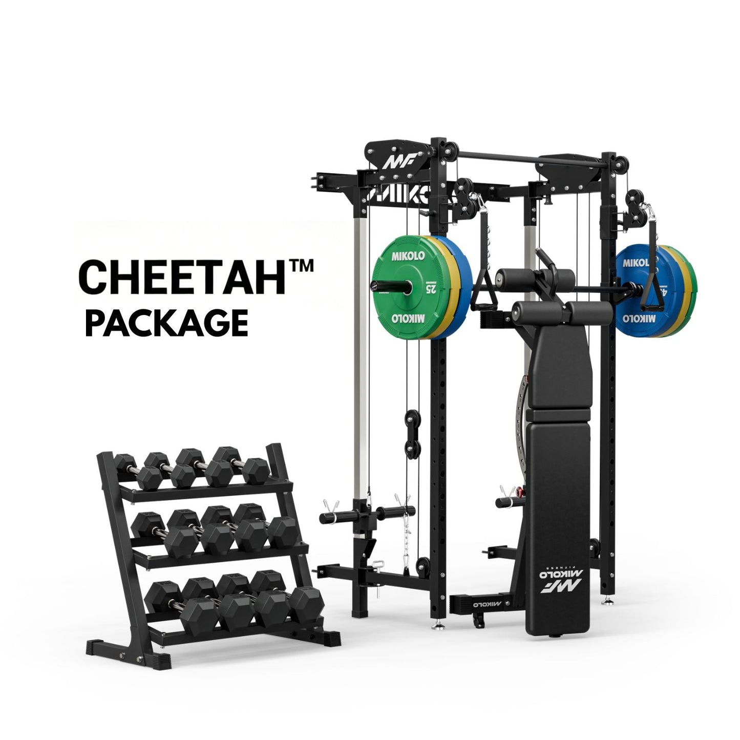 Mikolo Fitness CHEETAH Home Gym Pack - HP-WR00-DS01-350-RRB