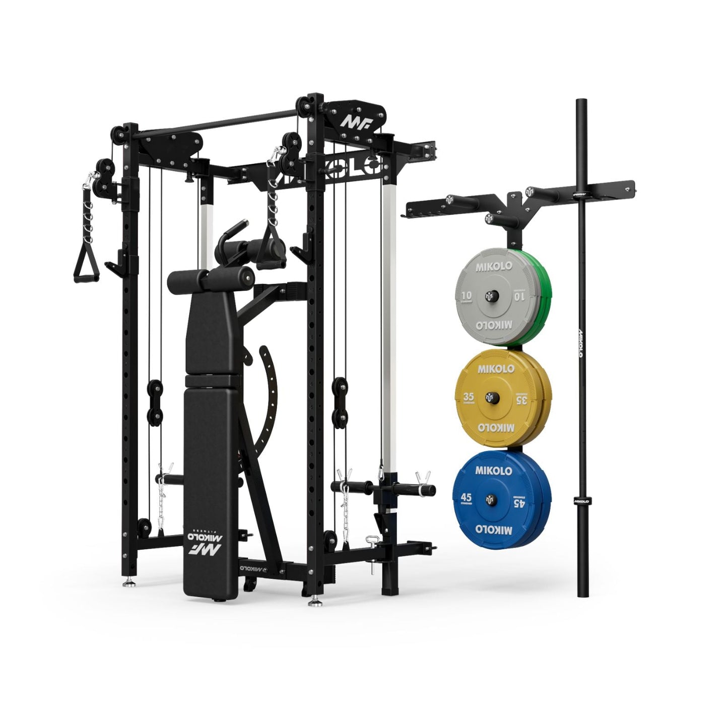 Mikolo Fitness CHEETAH  Wall-Mount Space Saving Pack - HP-WR00-RRB-WS00