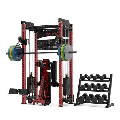 Mikolo Fitness ANUBIS-2.0 Elite Home Gym Package - DM-HR02-2-B-HP4-RBB-DS01