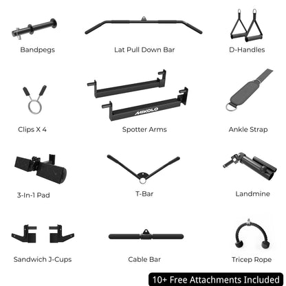 Mikolo Fitness K6-2.0 Ultra Essential Package - DM-K8-B-HP-BBB