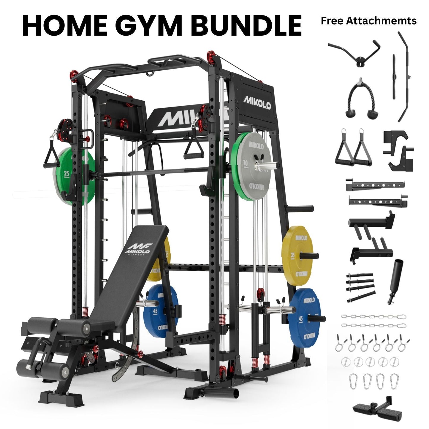 Mikolo Fitness M4-2.0 Ultra Essential Package - DM-M8-HPB-BWB-230