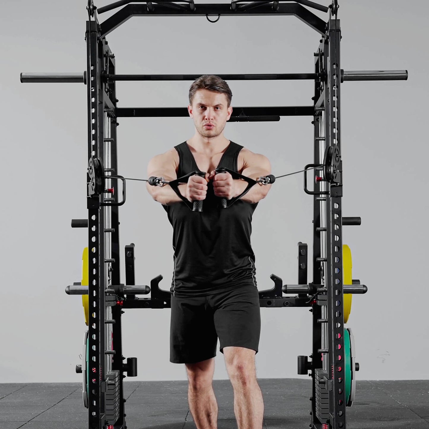 Mikolo Fitness M4-2.0 Elite All-In-One Workout Smith Gym Machine with Dual Weight Stacks  - DM-M8-WS