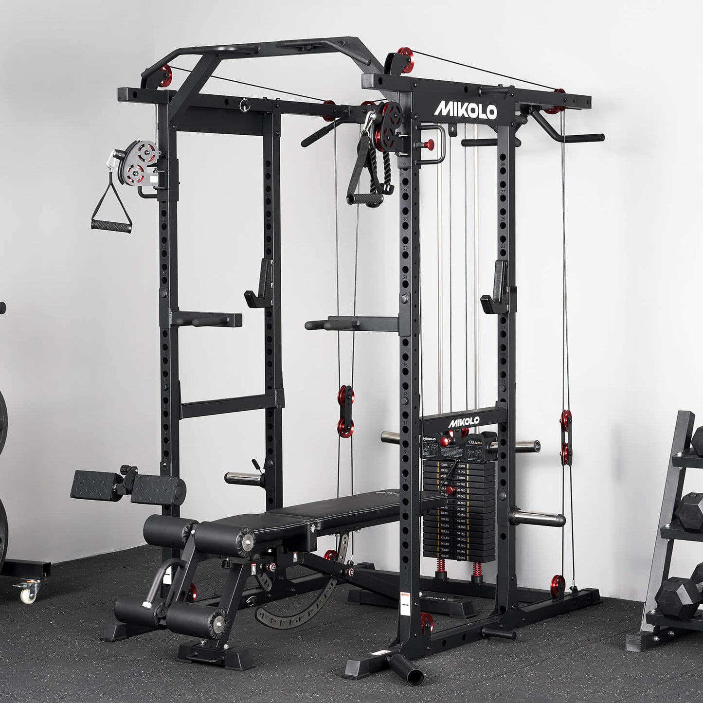 Mikolo Fitness K6-2.0 Elite All-in-One Trainer with Weight Stack - DM-K8-B-WS-S