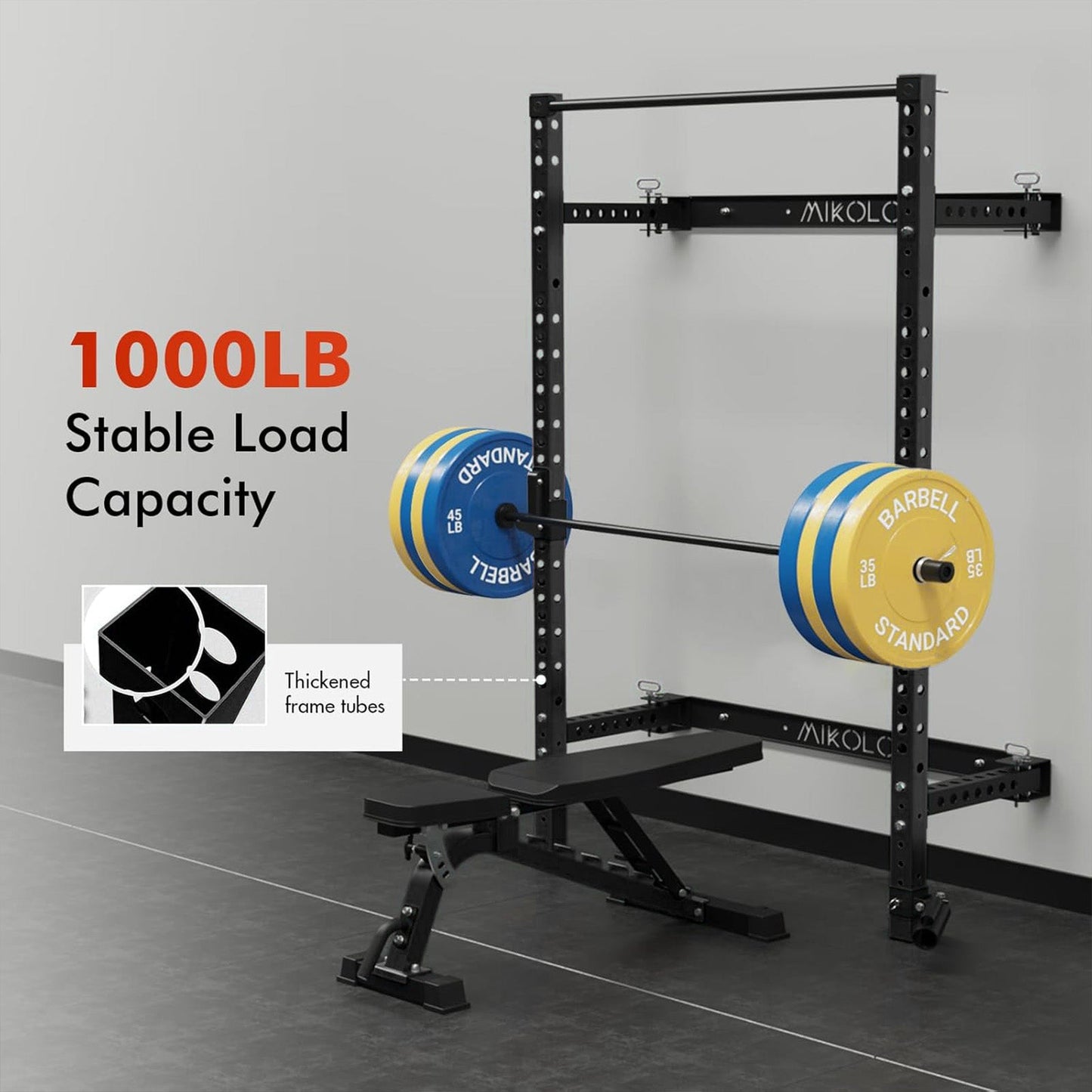 Mikolo Fitness FOLDGYM Essential Package - DM-QJ-R-HP-RRB