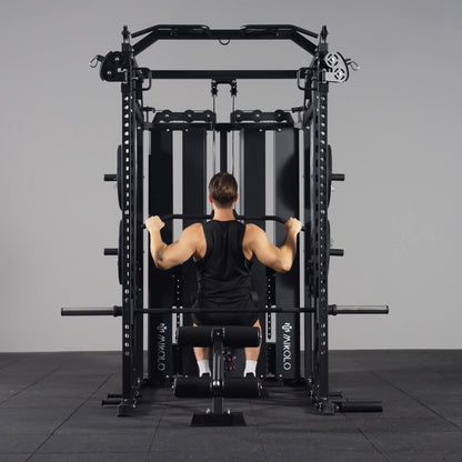 Mikolo Fitness HORUS Smith Machine Functional Trainer With Dual Weight Stack - DM-SM02-B