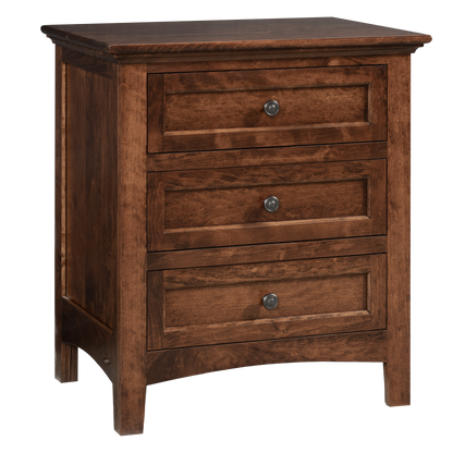 QW Amish Millcraft Albany 3 Drawer Nightstand - MBA26NS