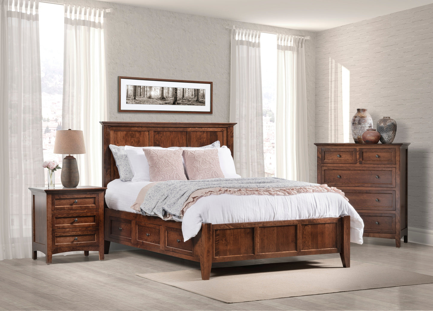 QW Amish Millcraft Albany 3 Drawer Nightstand - MBA26NS