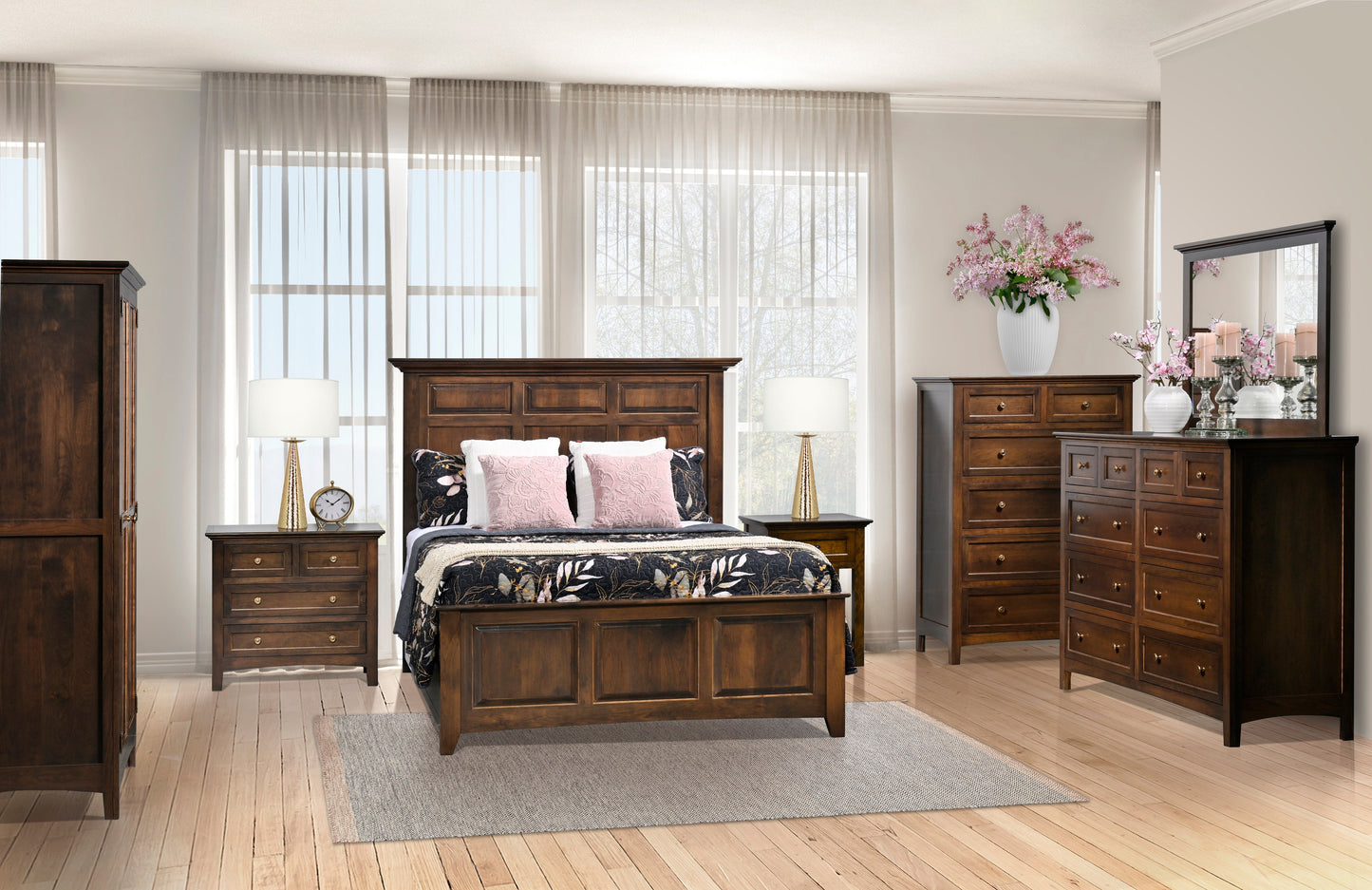QW Amish Millcraft Albany High Chest of Drawers - MBA40CH