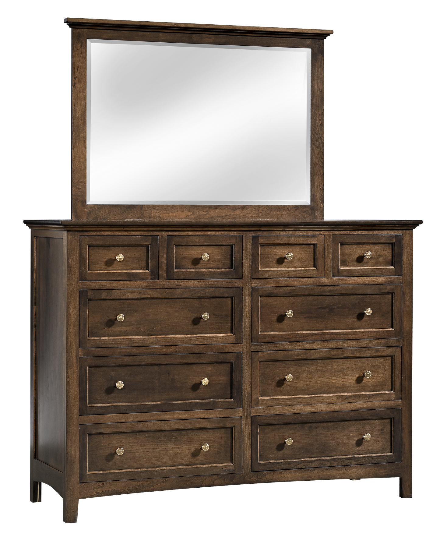 QW Amish Millcraft Albany High Dresser w/ Optional Mirror - MBA66DR