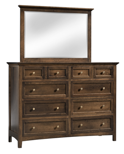 QW Amish Millcraft Albany High Dresser w/ Optional Mirror - MBA66DR