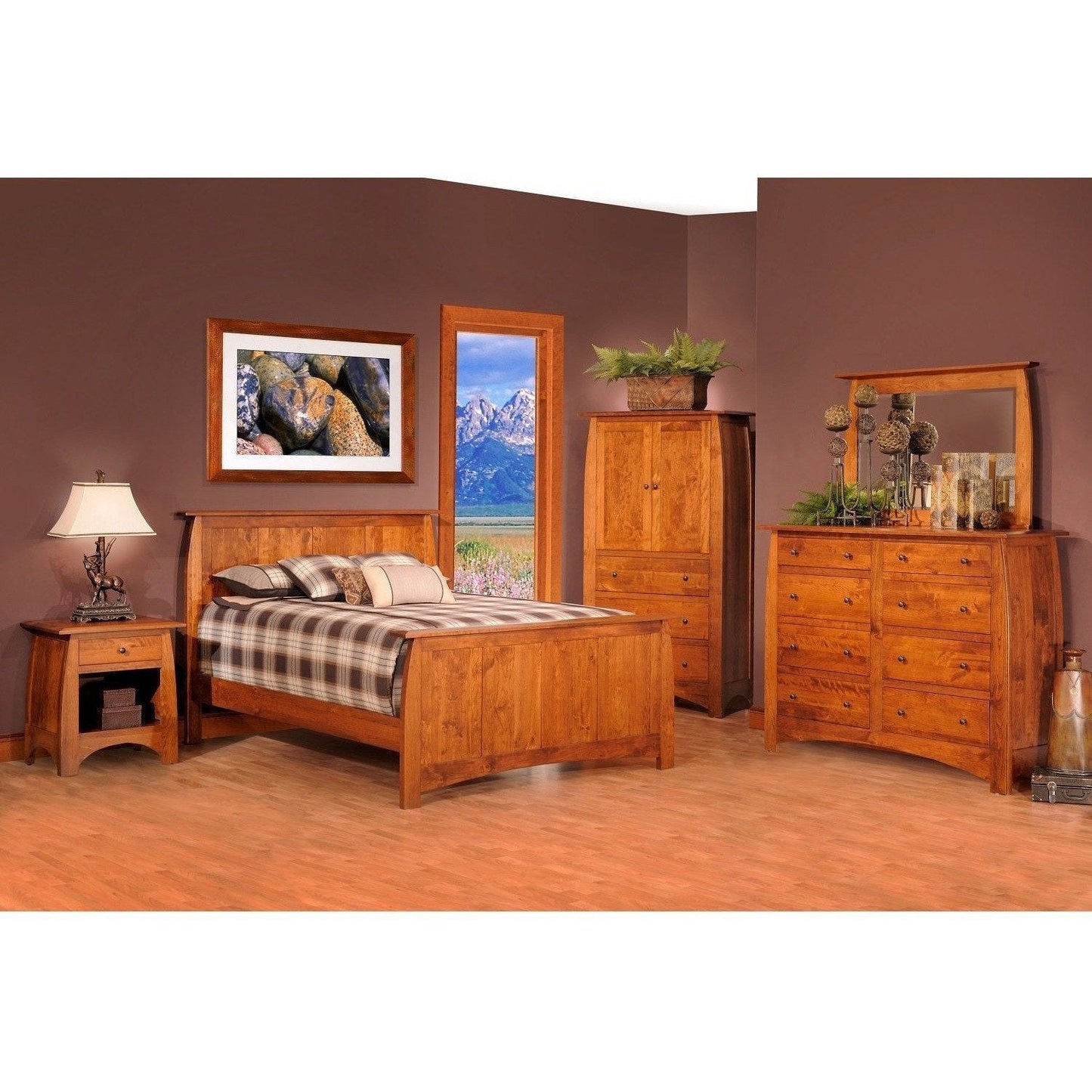 QW Amish Millcraft Bordeaux 1 Drawer Nightstand - MCB25NS