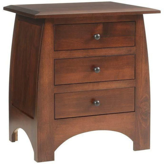 QW Amish Millcraft Bordeaux 3 Drawer Nightstand - MCB26NS