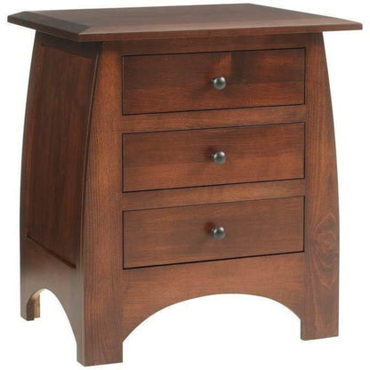 QW Amish Millcraft Bordeaux 3 Drawer Nightstand - MCB26NS
