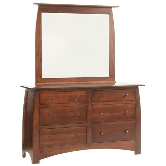 QW Amish Millcraft Bordeaux Low Dresser w/ Mirror - MCB64DR