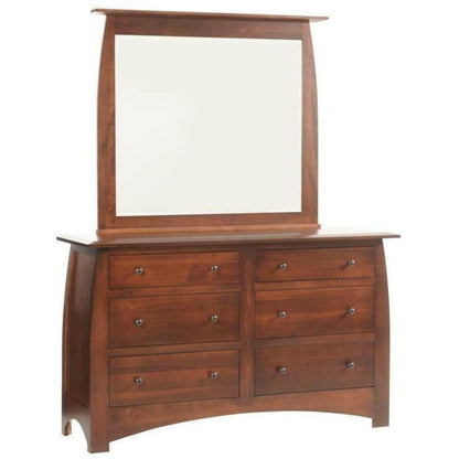 QW Amish Millcraft Bordeaux Low Dresser w/ Mirror - MCB64DR