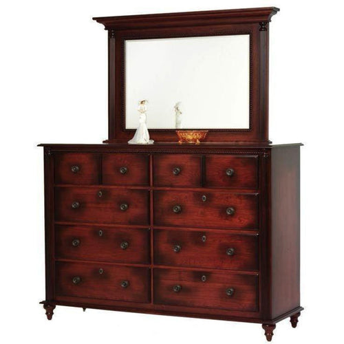 QW Amish Millcraft Fur Elise High Dresser w/ Optional Mirror - MD666DR