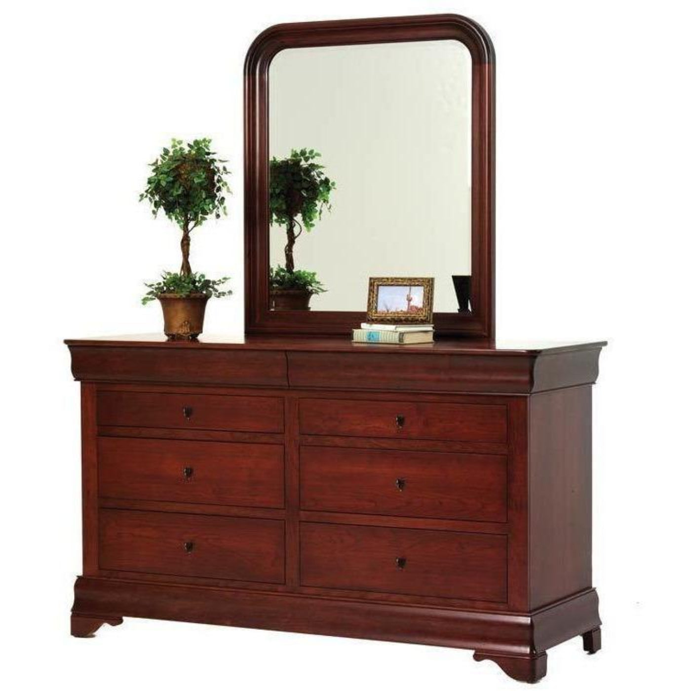 QW Amish Millcraft Louis Phillipe Low Dresser w/ Optional Mirror - MD864DR