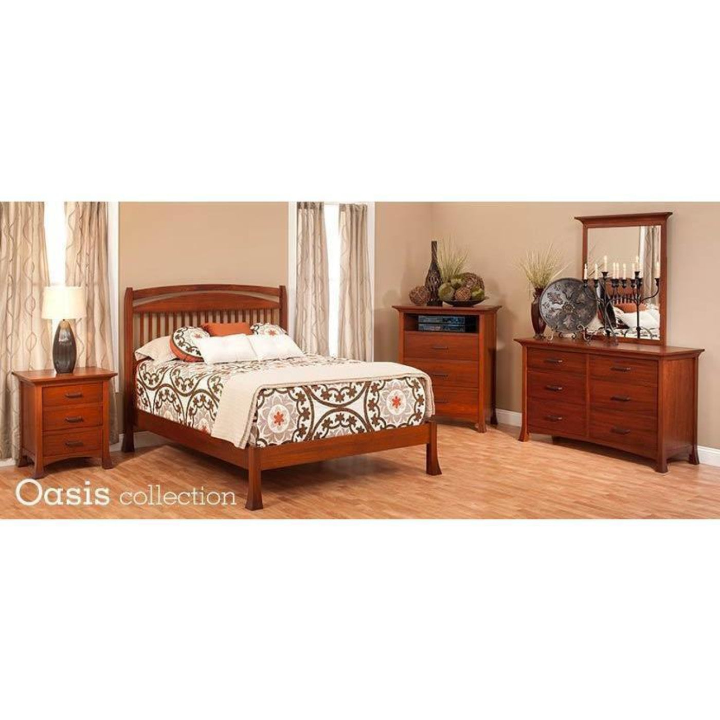 QW Amish Millcraft Oasis Slat Bed - MCP22QN