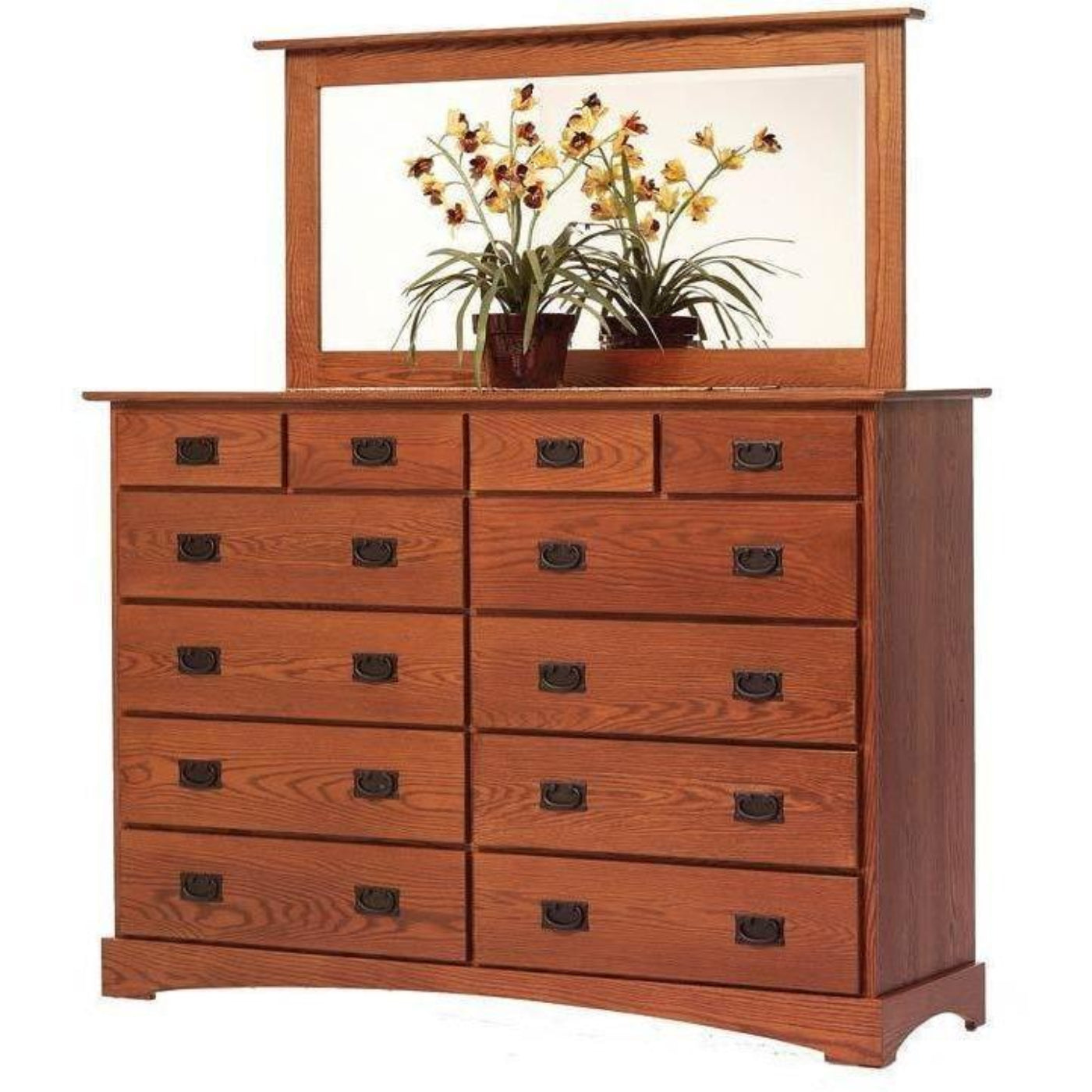 QW Amish Millcraft Old English 66" High Dresser w/ Optional Mirror - MF266DR