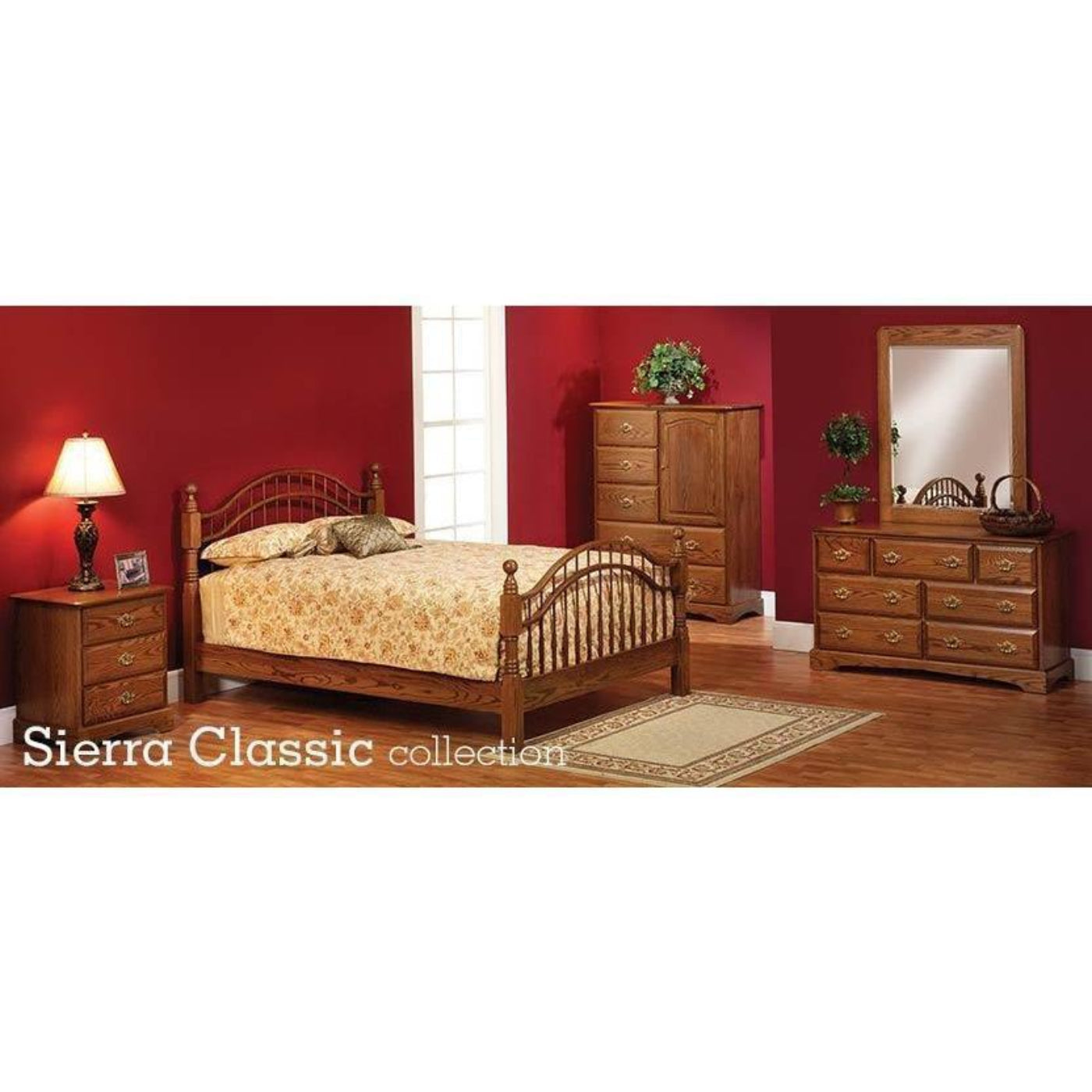 QW Amish Millcraft Sierra Classic Double Bow Bed - SC332QN