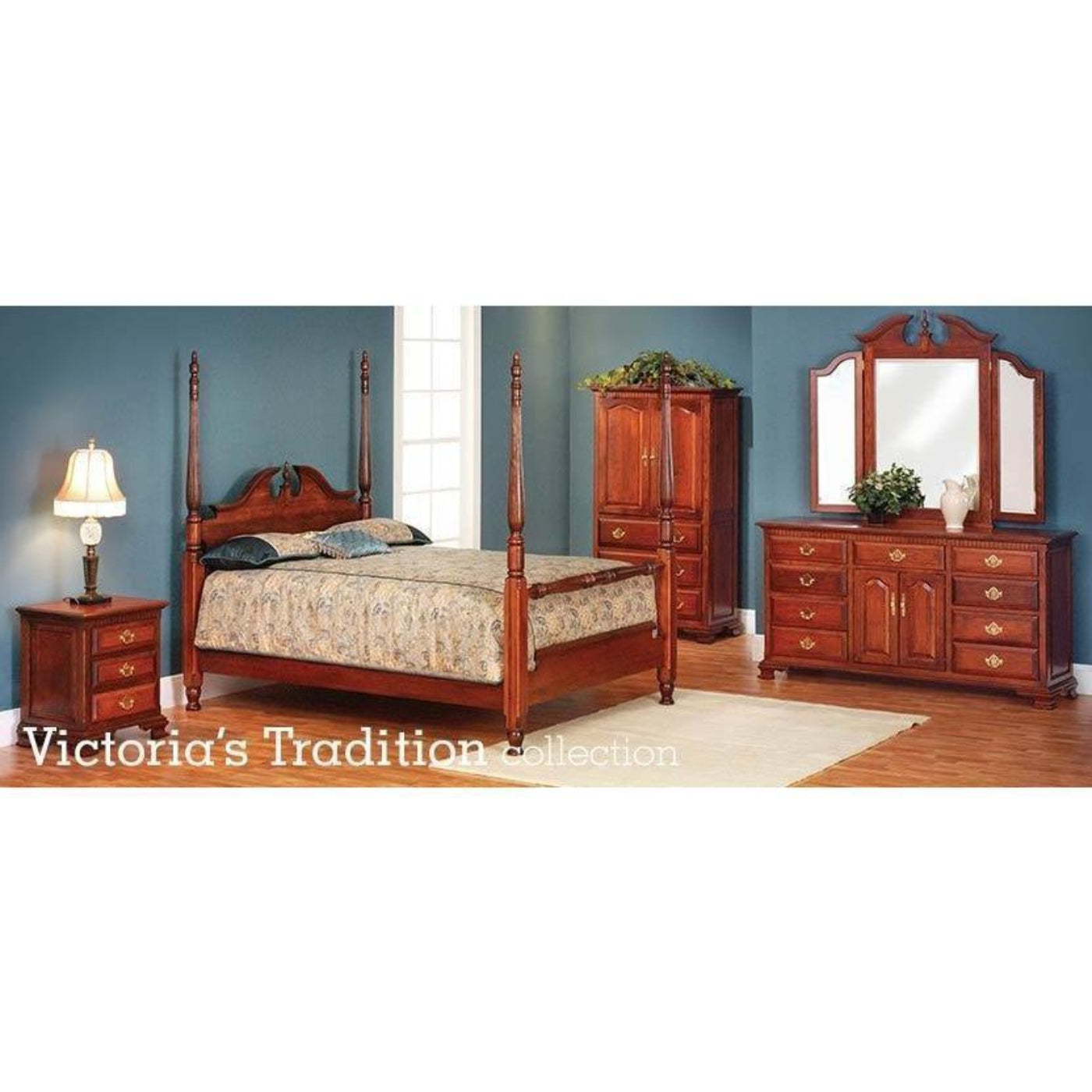 QW Amish Millcraft Victoria's 3 Drawer Nightstand - MD713NS