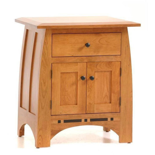 QW Amish Millcraft Vineyard 1 Drawer, 2 Door Nightstand - MDT29NS