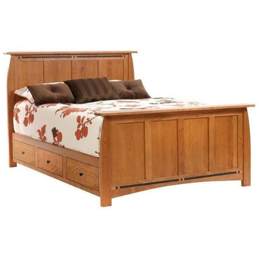 QW Amish Millcraft Vineyard Panel 6 Drawer Storage Bed - MDT92QN