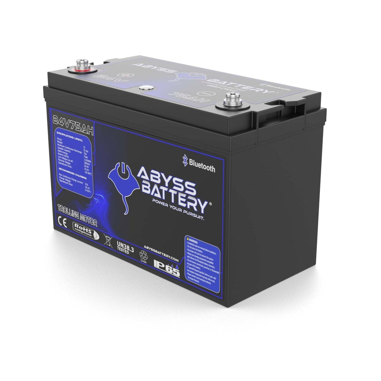 Abyss Battery 24V 75Ah Lithium Trolling Motor Battery - AB-24V75-BT