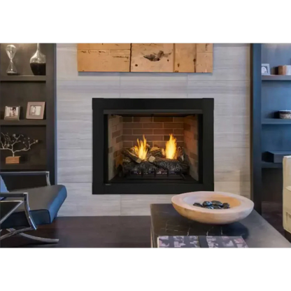 Monessen 36 Inch Attribute Universal Circulating Vent Free Firebox with Radiant Face and Multitonal Brown/Gray Reversible Interior Panels