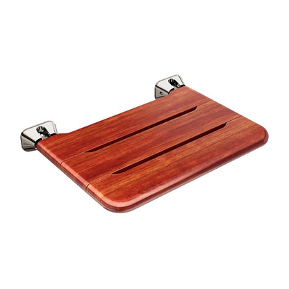 Mr. Steam MSWSEAT - Folding Teak Shower Seat in Polished Nickel - MSWSEAT-PN